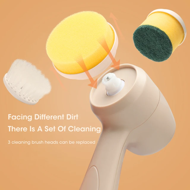 Electric Cleaning Brush Automatic Wireless Dishwashing Brush USB  Rechargeable Kitchen Bathtub Tile Professional Cleaning Brushes - AliExpress