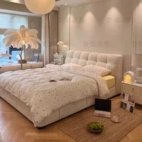 Technologie, Chambre principale, Lit, Tissu, Art, Flanelle, Lit de rangement, Moderne, Double, Testiera Letto Matrimoniale, Accessoires pour la maison 4
