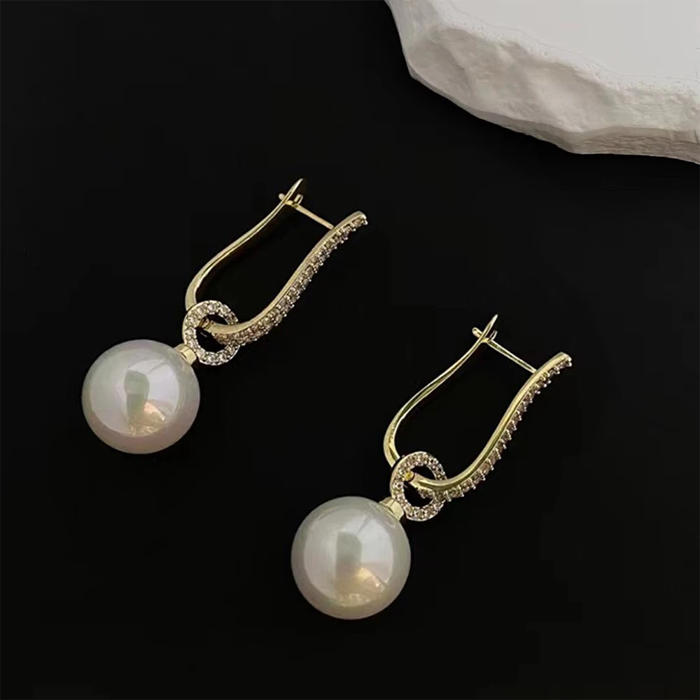 Vintage  Luxury Temperament  Zircon inlaid pearl Series Earring for women's Girl gift  Jewelry wholesale free shippings