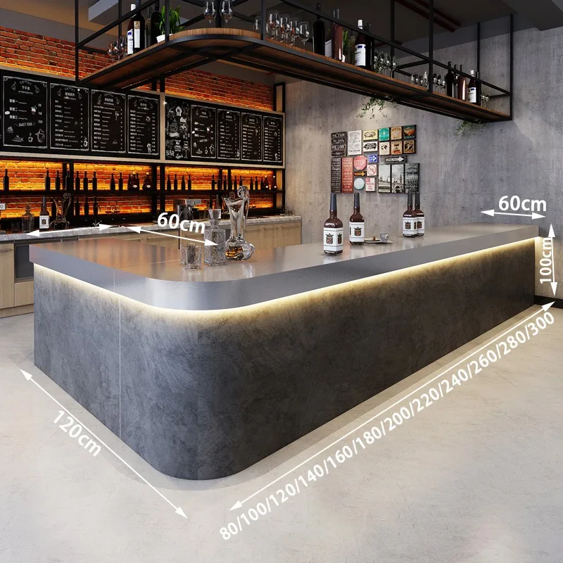 Reception Desk Stainless Steel Checkout Page Leisure Vintage Bar Table Cafe Clothing Shop Desk Beauty Salon Atril Conferencia