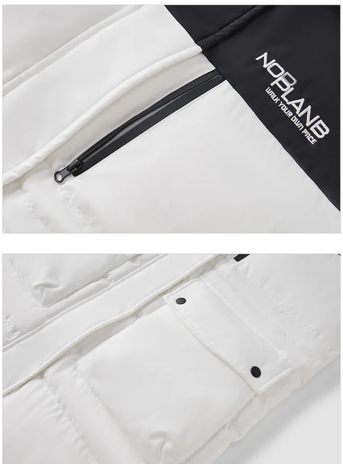 Chaqueta de plumas para mujer, larga, con capucha, moderna, para exteriores, invierno, nueva moda, con letras, abrigo grueso de tres capas, con almacenamiento de calor