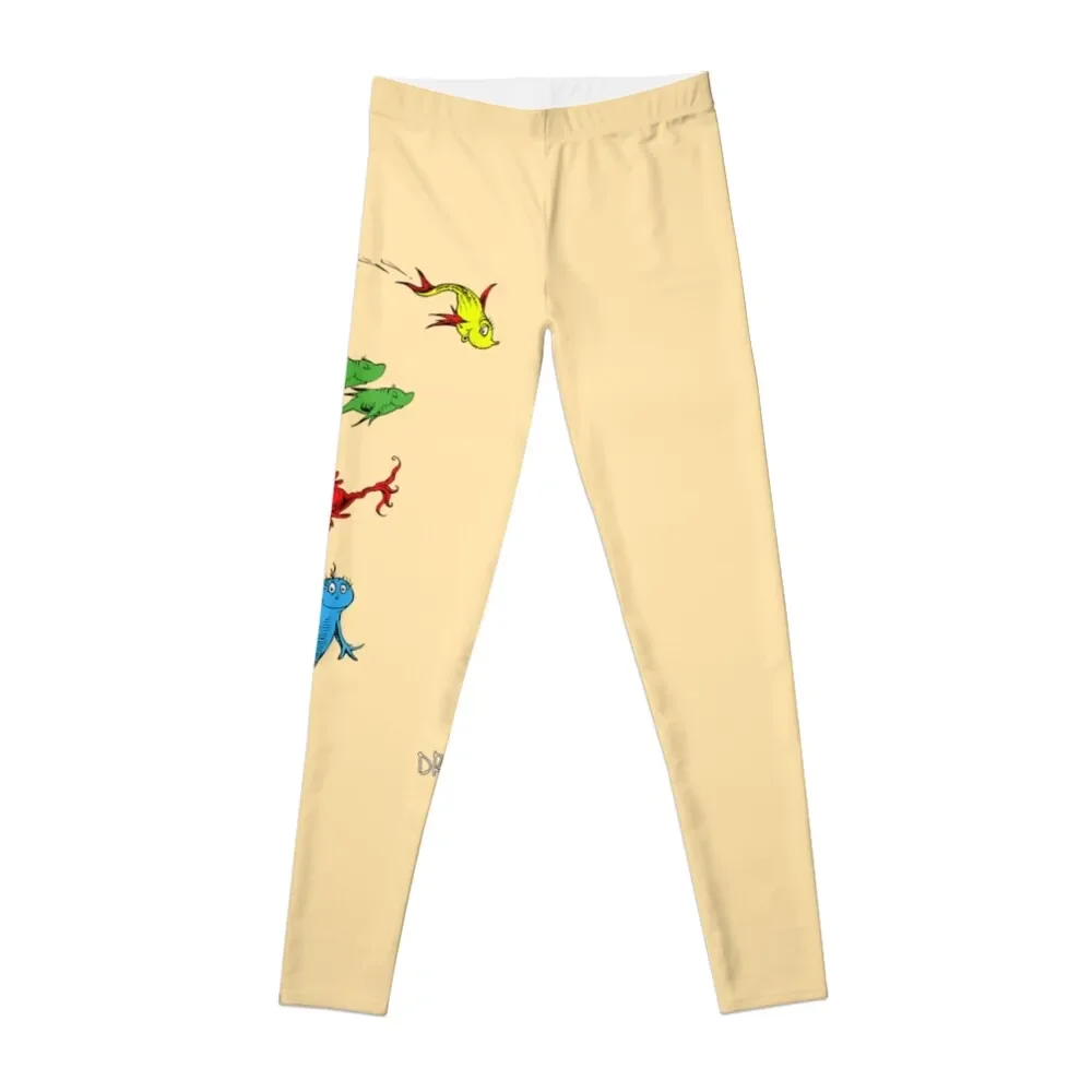 

Dr Seuss One Fish Two Fish Red Fish Blue T-Shirt, sticker Leggings sporty woman gym legging push up for physical Womens Leggings