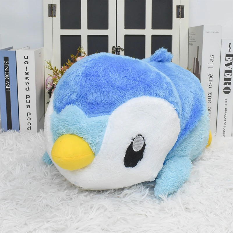 38CM TAKARA TOMY Piplup Plush Toys Doll Pokemon Piplup Sleeping Soft Stuffed Animals Dolls for Baby Children Birthday Gifts anime pokemon pikachu riding latias latios dragon plush toys cool stuffed doll kawaii flying elf christmas gifts for children