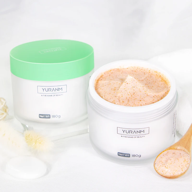 1pcs 180ml Shea Butter Body Scrub Hydrating Exfoliating Scrub Lotion Deep Cleansing Cutin Refine Pores Remove Dead Skin