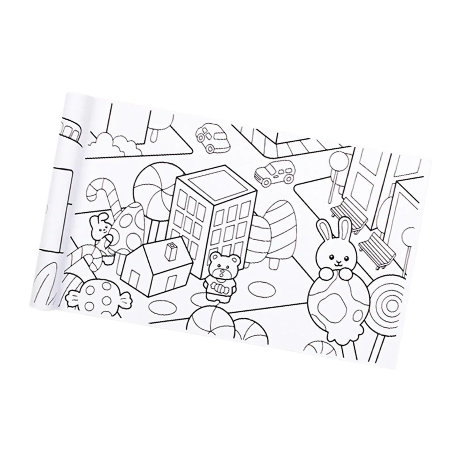 Kids Coloring Paper Roll Table Wall Coloring Sheets Rich Patterns Sticky  Drawing Paper Roll - Craft Paper - AliExpress