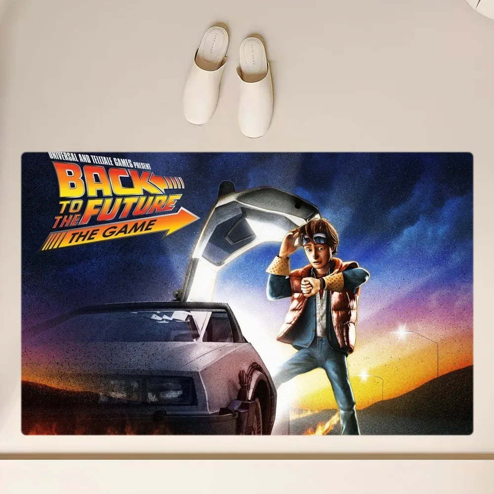 Movie B-Back To The Future Floor Mat  Anti-Slip Bathroom Kitchen Bedroom Living Room Entrance Rug Home Decor