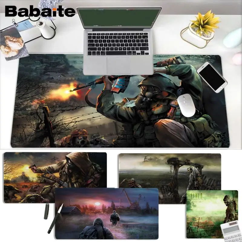 

Stalker Clear Sky Mousepad girl pad Keyboards Mat Rubber Gaming mousepad Desk Mat Size for large Edge Locking Game Keyboard Pad