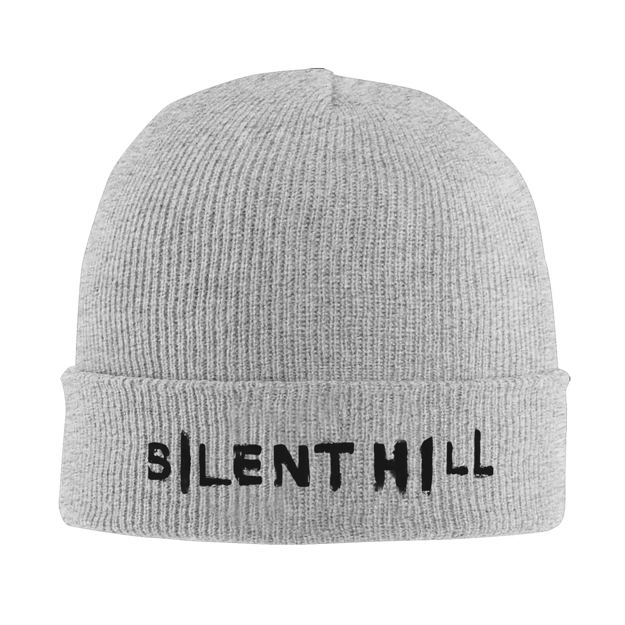 Silent Hill Gothic Buchstaben Gestrickte Hüte Herbst Winter Beanie Warme Horror Spiel Caps Männer Frauen Acryl Casual Schädeldecke
