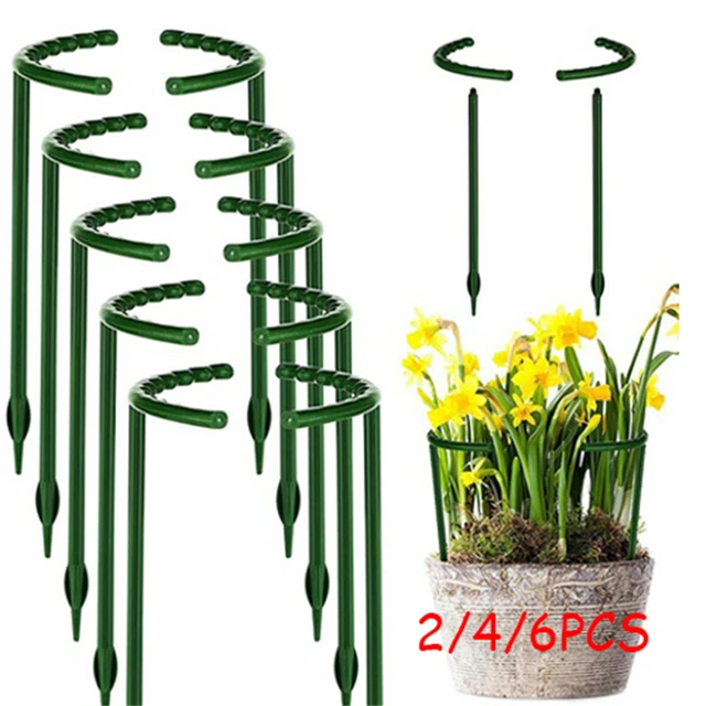 2/4/6 db Műanyag Növényi Tartó Beltéri Virágnövény Szőlőmászó Tartókészlet Halom Keret Üvegházhatású Elrendezés Félkör Rögzített Rúd