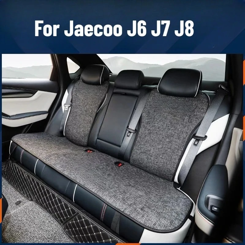 Per Jaecoo J6 J7 J8 Phev 2023 2024 2025 Coprisedile Auto Anteriore Posteriore Tessuto di Lino Cuscino Traspirante Protezione Zerbino Accessori Auto