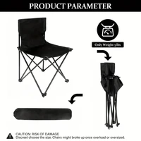 Outdoor Foldable Chair Camping Chair with Side Pocket Picnic Oxford Cloth Chairs Portable Beach Fishing Chairs Outdoor Chair 5