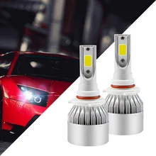 

2PCS C6 Fog Light H1 Type Waterproof Car Lamp COB Auto Headlight 72W Spot Light Super Bright Led Car Bulb for Safe Night Car 12V