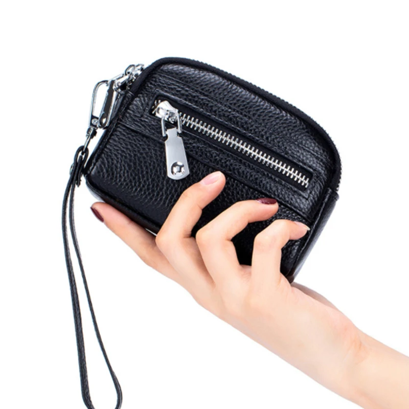 Brand Leather Coin Purse Women Wallet Waterproof Designer Short Fashion Credit Card Holder Wallet Double Zipper Clutch Bags
