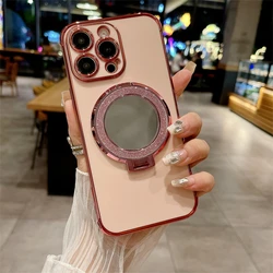 Luxury Plating Cute Flowers Glitter Phone Case with Stand and Soft Bumper Protector for iPhoneXR(6.5