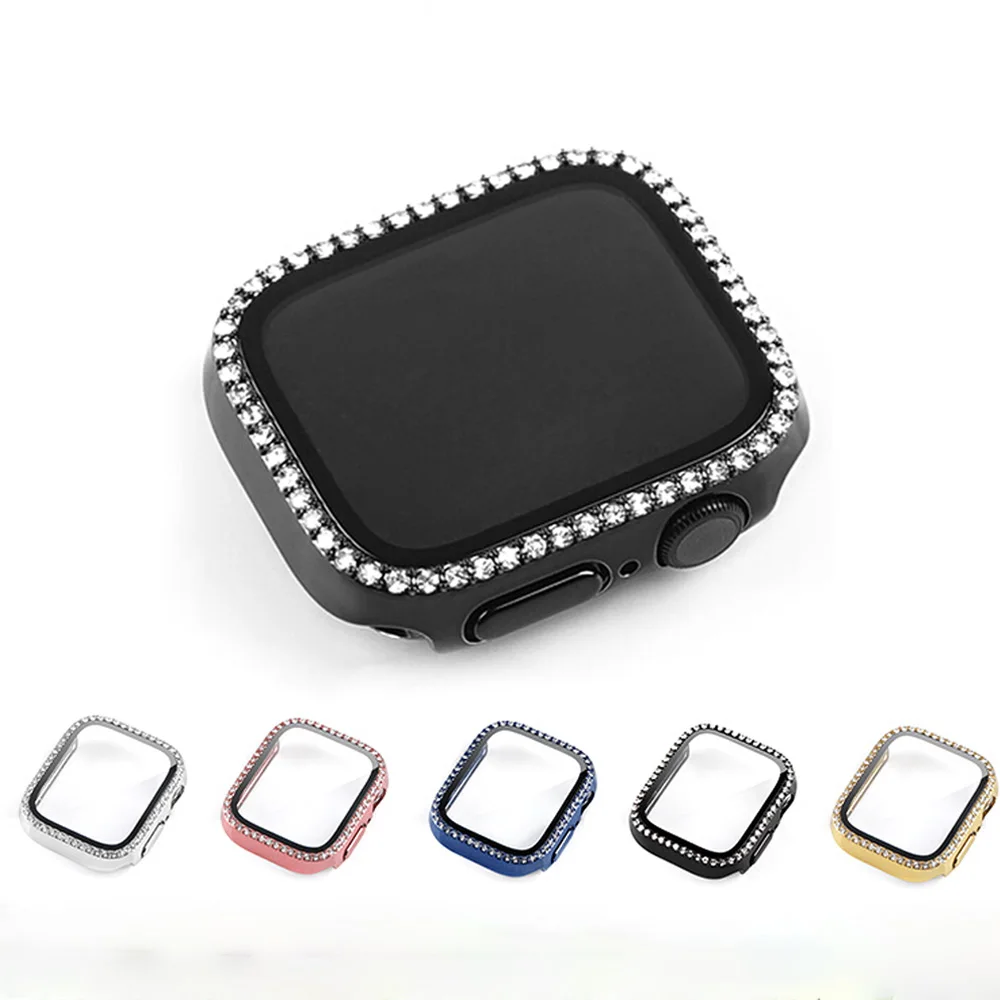 Luxury Bling Screen Protector with Glass+Diamond Design