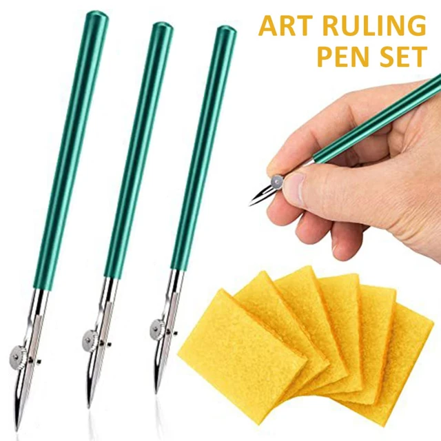 3pcs Art Ruling Pen Masking Fluid Pen+Glue Residue Eraser High Quality  Ruling Pens for Ink Drawing Lines Tool Design Instrument - AliExpress