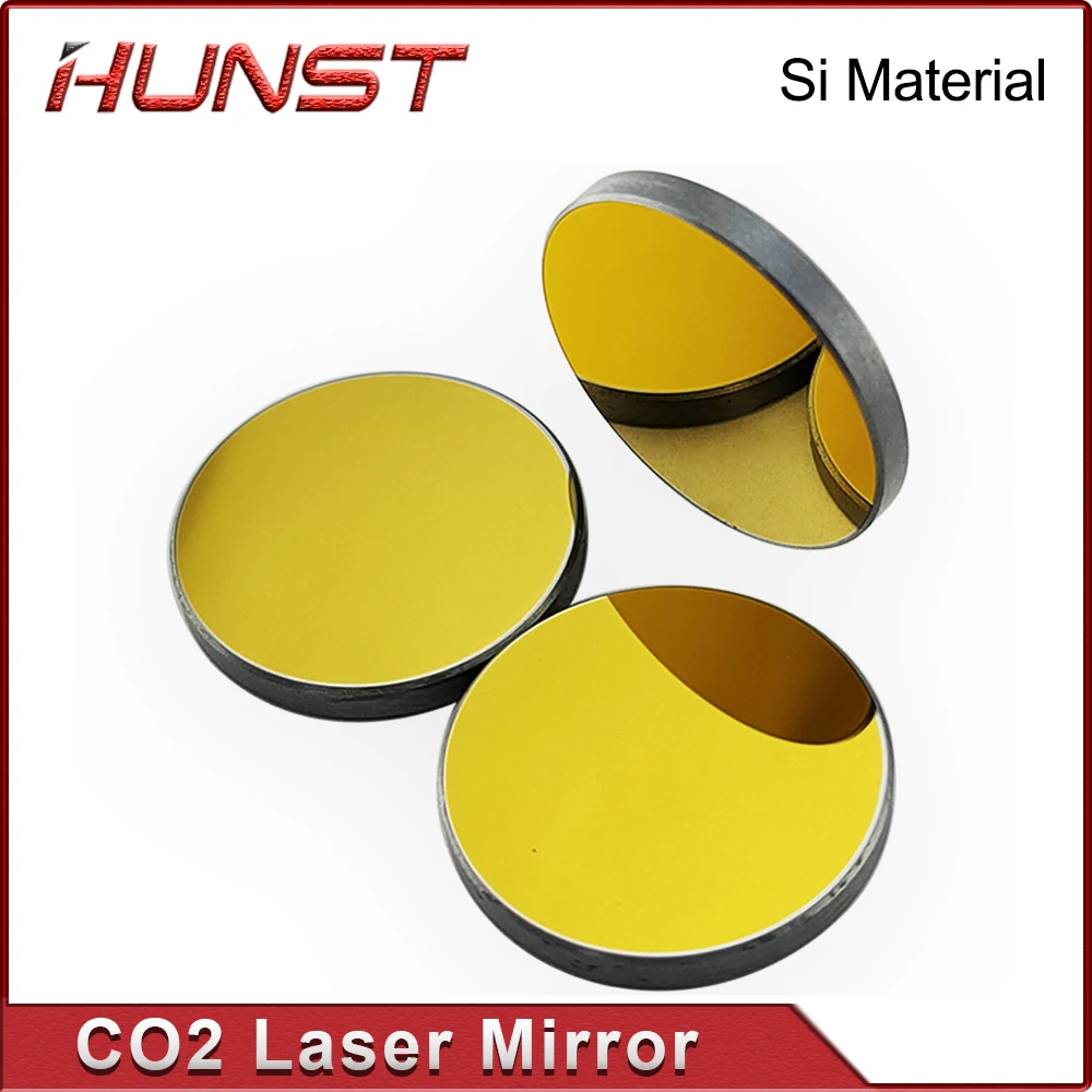 HUNST 레이저 조각기용 Si 반사 거울, 금도금 실리콘 반사경 렌즈 직경 Co2 레이저 20 25 30mm