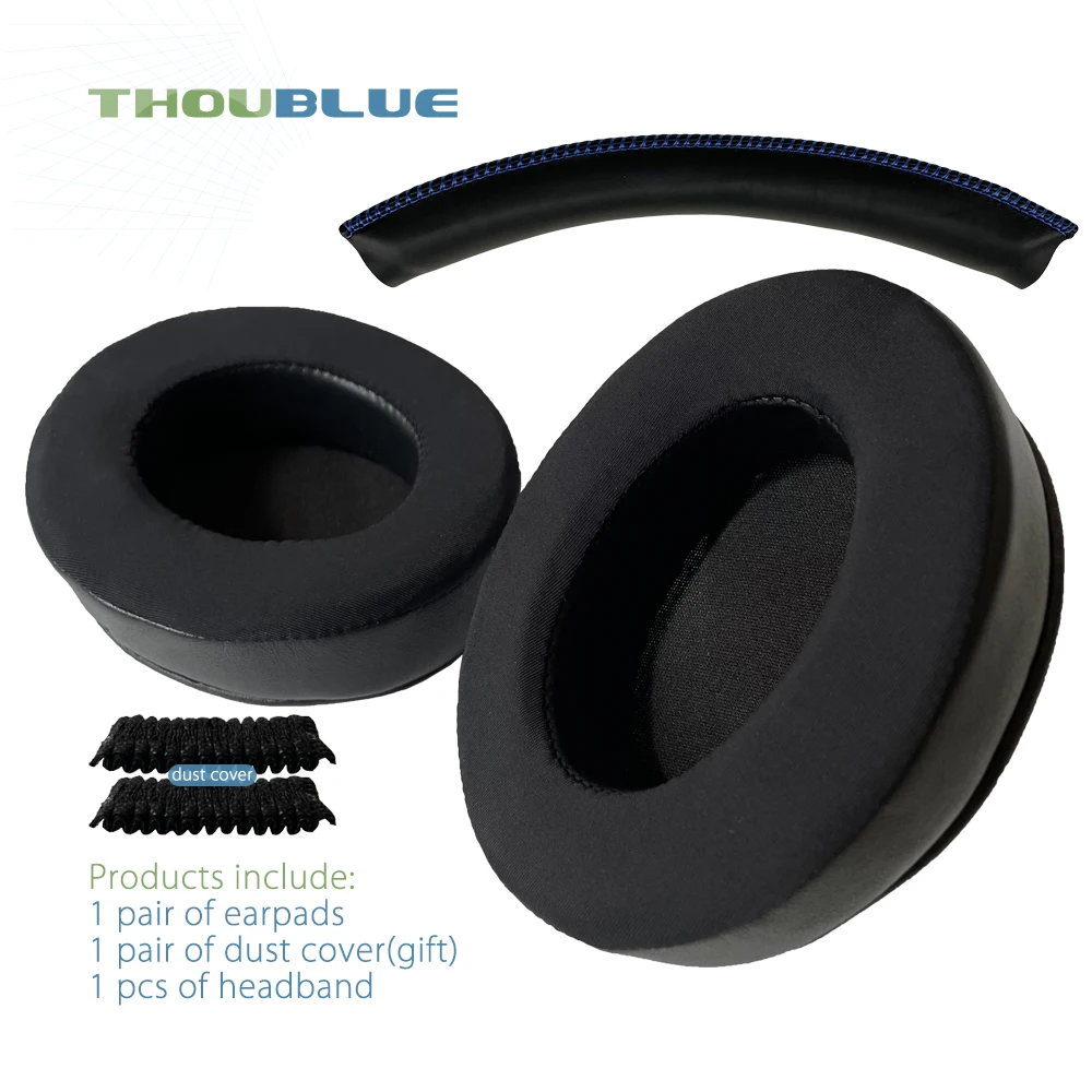 Premium Replacement Memory Foam Ear Pads - Silver Edition