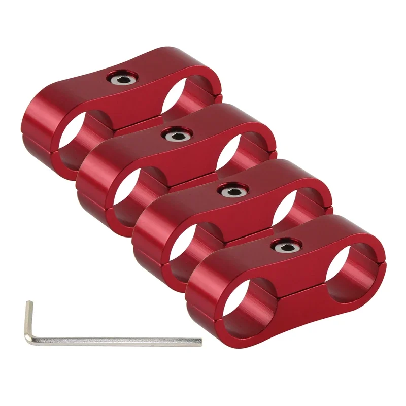 Kit 8 Pezzi Morsetti Separatori Per Tubo Intrecciato AN6 – Raccordo Adattatore Staffa 13mm 6AN