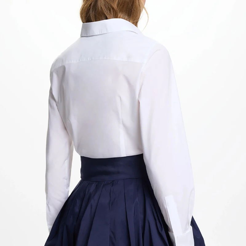 CH Brand Button Down Shirt Long Sleeve Turn Down Collar Office Blouse For Women Formal Work Top 2026 Business Casual Wear 3
