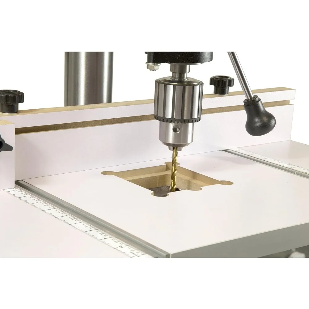 12 in. Variable Speed Drill Press & 24 in. x 12 in. Drill Press Table with an Adjustable Fence and Stop Block 6