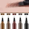 5 Colors Microblading Eyebrow Pen Waterproof Liquid Eyebrow Pencil Long Lasting Eyebrow Pen 4 Points Eye Brow Pen Cosmetics 5