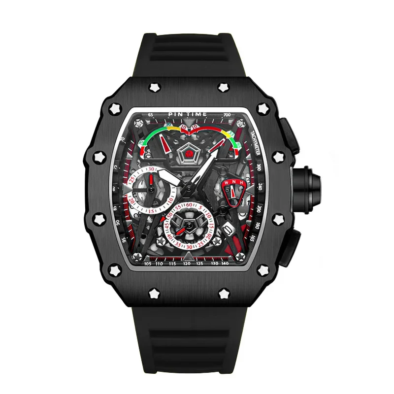 

2024 Men's Watch Trendy Fashion Samurai Black High Beauty Leisure Sports Fully Automatic Waterproof Glow Male's Clock Watches