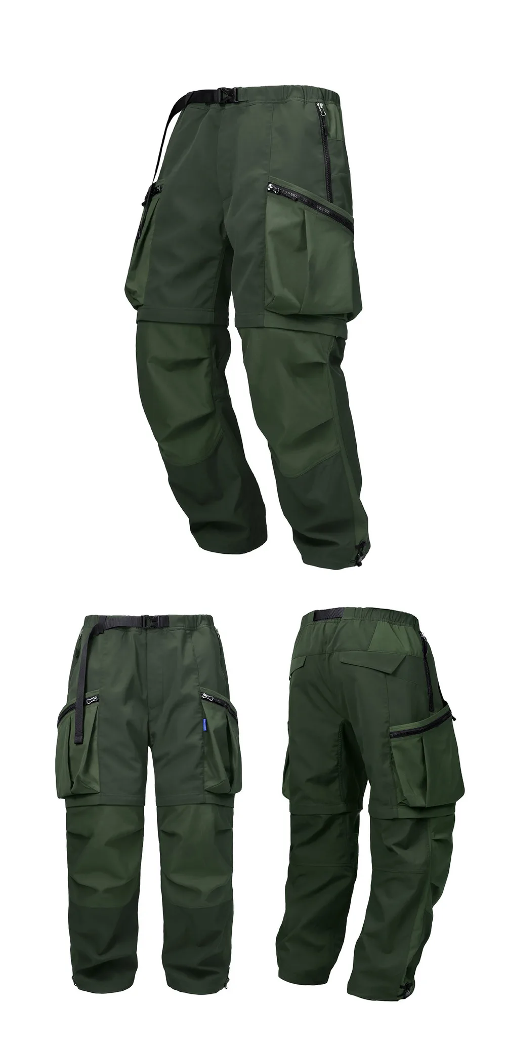 Reindee Lusion 23ss 208 2-in-1  detachable patchwork color block pants dwr coating multiple pockets techwear gorpcore warcore