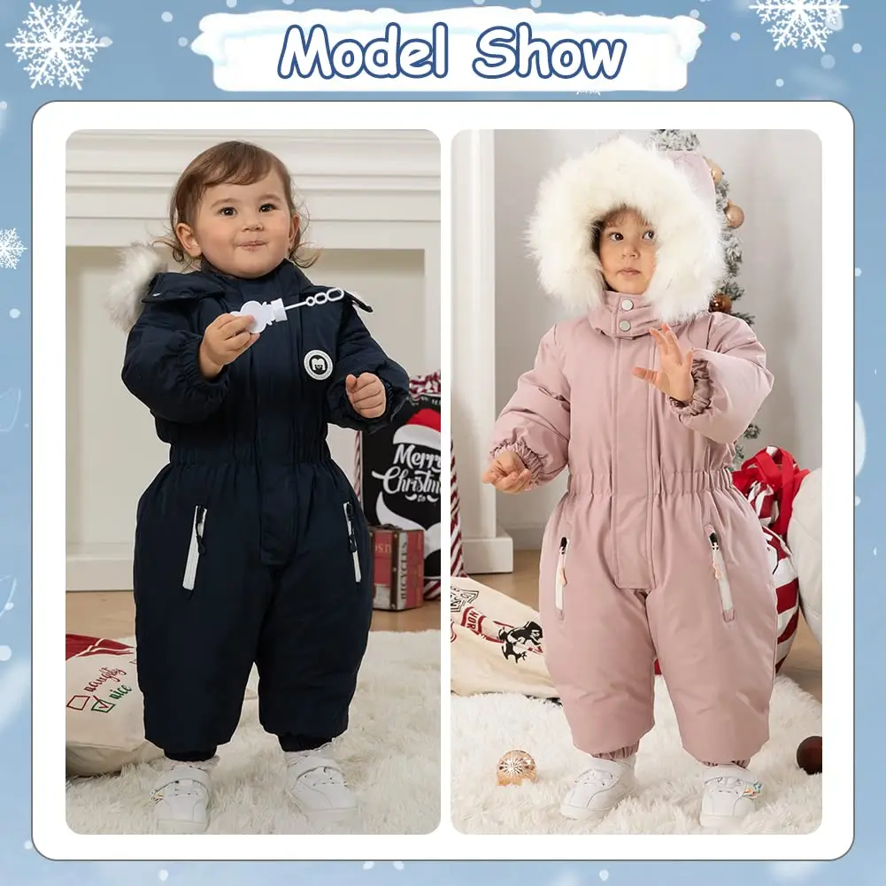 Newborn Warm Cotton Hooded Jumpsuit Infant Rompers Children Overalls Baby Girls and Boys Winter Clothes baby romper