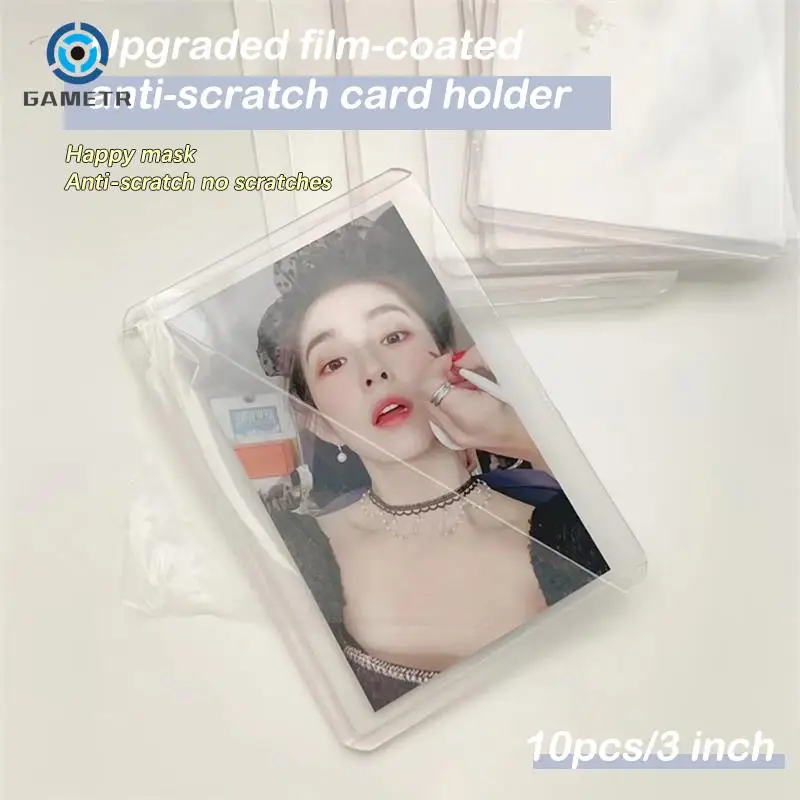 10Pcs Kpop Cancelleria Porta Carte D'Identità Protezione Foglio Acrilico Porta Carte Di Credito Porta Carte Di Lavoro Corea Toploader Decor Pvc