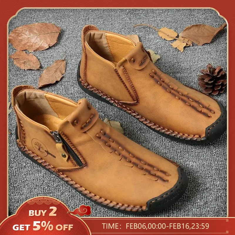 Herren Flach Leder Schuhe