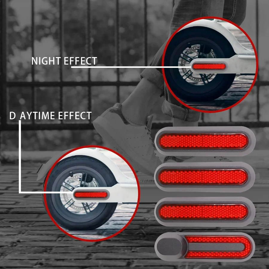 Wheel Covers Protective Shell Stickers Adhesive Strip For Xiaomi Pro 2/1s/M365 Pro Skateboard  Front Rear Safety Reflective Tube