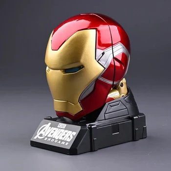 Marvel Iron Man & Spider-Man Deformable Action Figure – Head-Shaped Statue with Movable Joints, Educational Toy Model for Kids 1