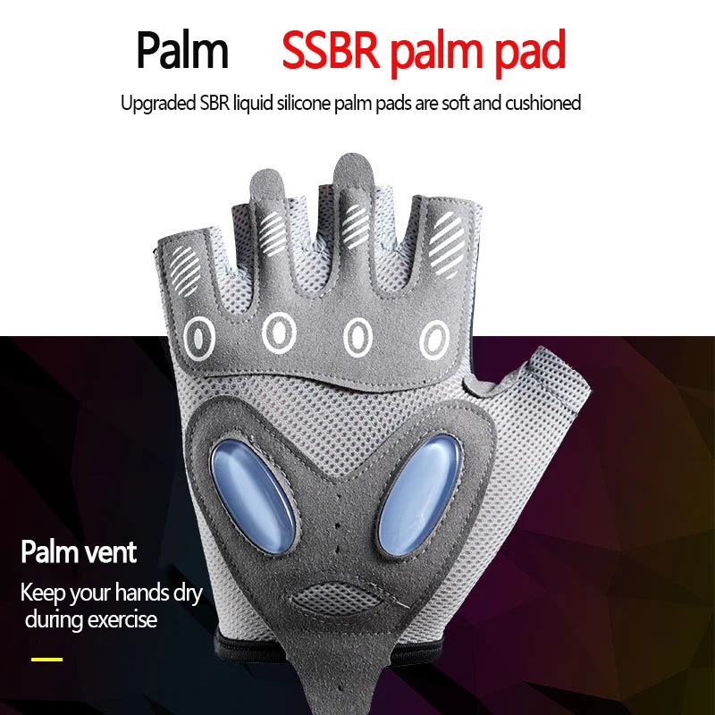 1 Pair Gym Body Building Training Fitness Gloves Sports Weight Lifting Exercise Slip-Resistant Gloves For Women Men Yoga