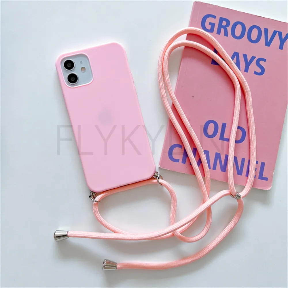 samsung flip phone cute Crossbody Lanyard Neck Strap Cord Case For Samsung Galaxy S22 Ultra S21 Plus S20 FE S10 S9 S8 Note 10 20 Matte Silicone Cover samsung flip phone cute