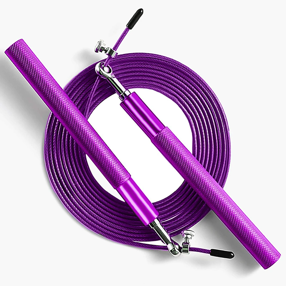Crossfit Speed Jump Rope 360&deg; Swivel Ball Bearing Adjustable Steel Coated Skipping Rope Fitness Training Boxing Sports Exercises