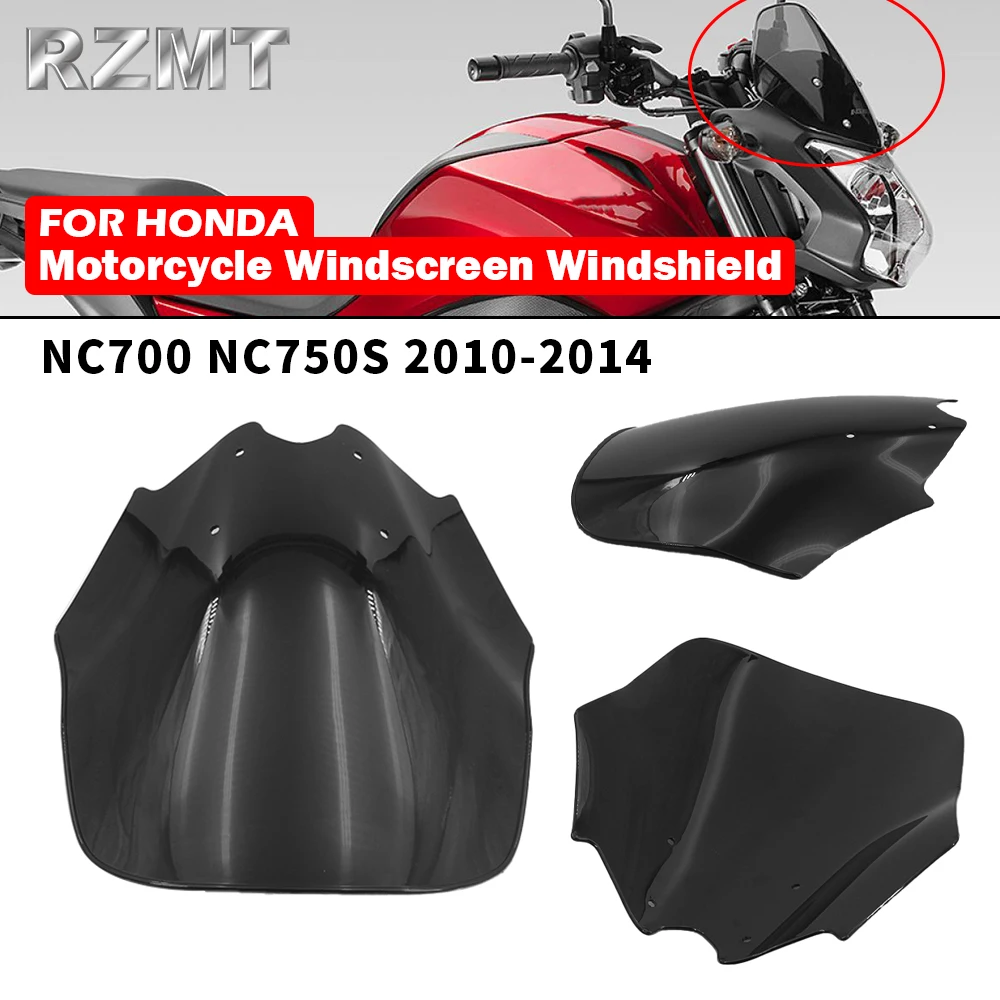 Pare-brise Double Bulle Noir Pour Honda NC700/NC750S (2010-2014) - Protection Vent, Confort Longue Route