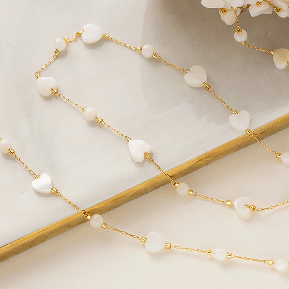 1Meter Edelstahl Herz Ketten Perlen Für DIY Halskette Armband Schmuck Machen Zubehör Liefert Material Erkenntnisse Handwerk – Detail 1