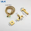 ULA Brass Bidet Faucet Gold Handheld Toilet Bidet Sprayer Hygienic Shower Toilet Faucets Single Cold Water Tap Self Cleaning 6