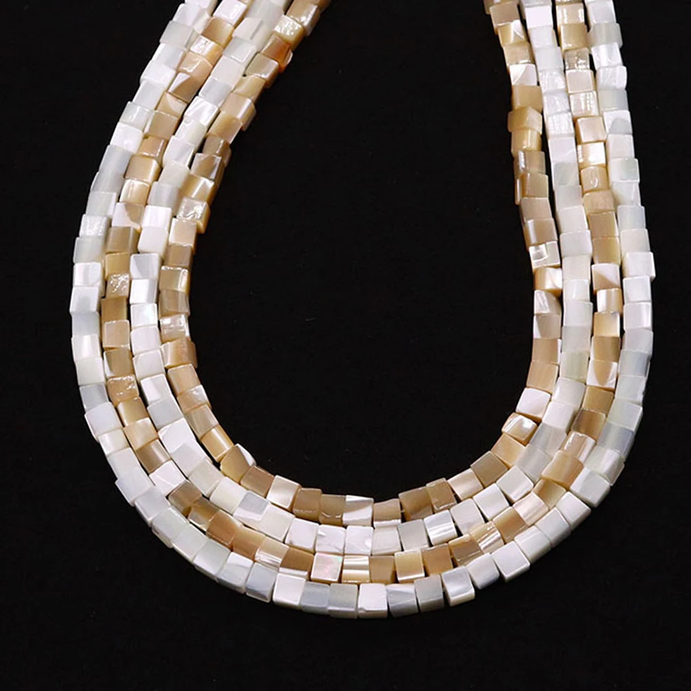 

Cube Natural Mother-of-pearl Shell Beads High-quality Beads for Jewelry Making Handmade DIY Earrings Necklace Accessories 15"