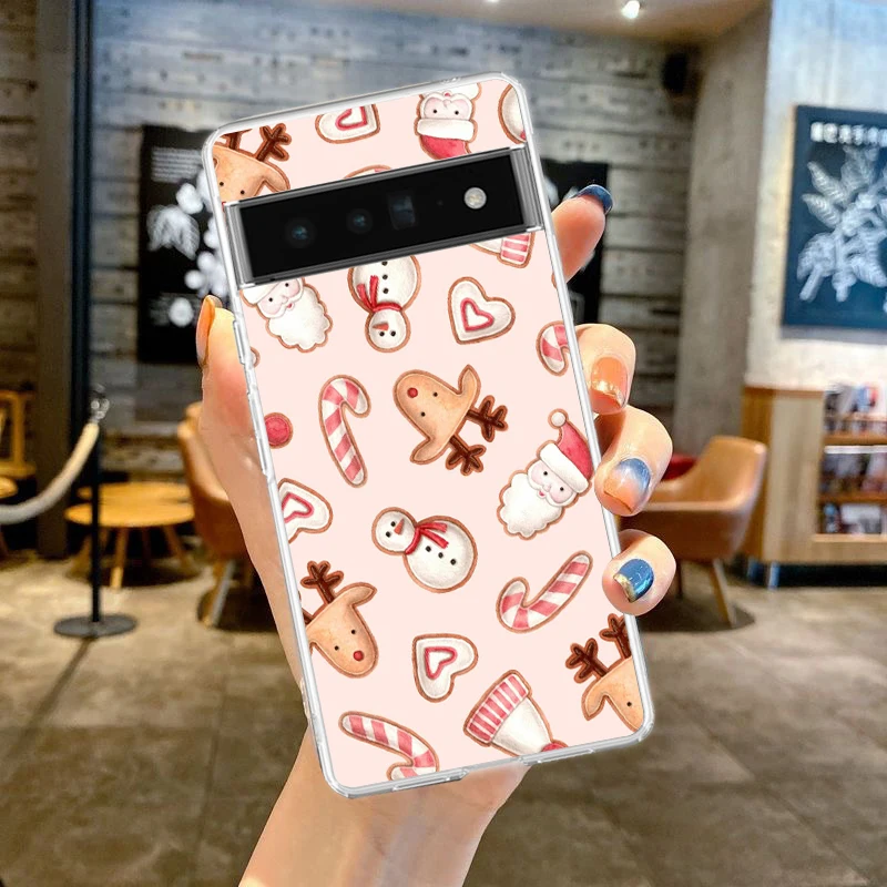 Cartoon Christmas Soft TPU Clear Phone Case Cover