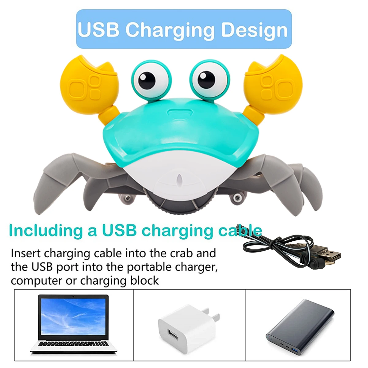 Interactive Crab Toy for Babies Creative Crawling Crab Escape Electronic Toys Animal Pet Runaway with Musical Child Gift 4