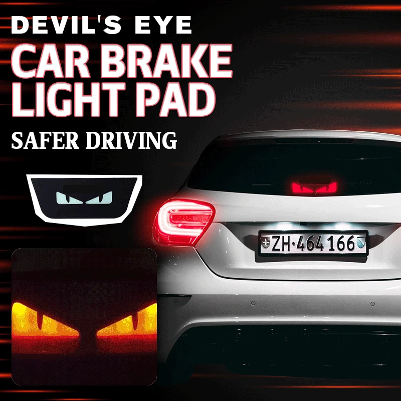 Devil's Eye Car Brake Light Pad For Car Stickers Window Film Marks Cvoer  Decal Wall Paper Mirror Wallpaper Accessories 1/2Pcs