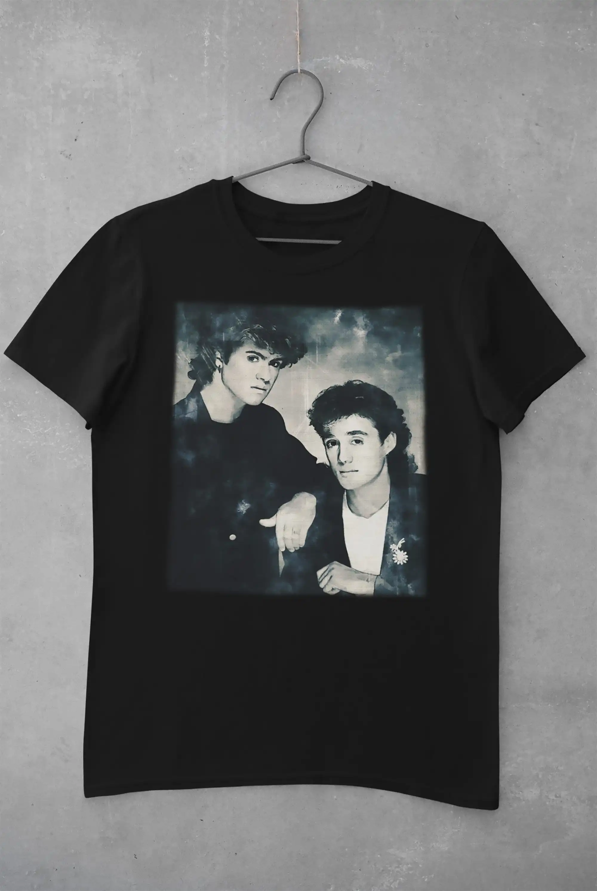 Vintage Retro Wham! British Retro Pop Band George Michael E Andrew Ridgoney T-Shirt Unisex