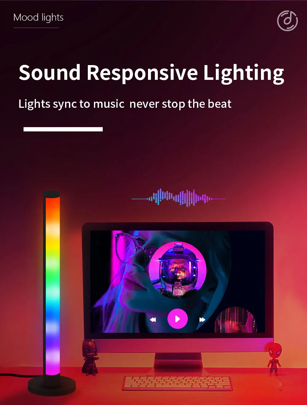 Smart RGB LED Floor Lamp Dual Use – App & Remote Control, Music Rhythm Sync Color Changing Ambient Light for Gaming Setup, Bedroom & Home Decoration