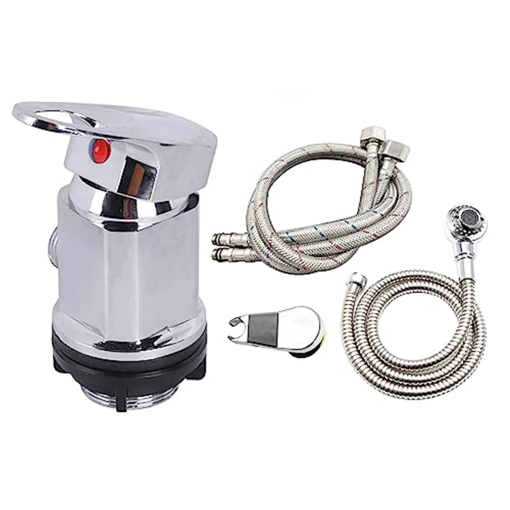 Flexible Hose Faucet Handheld Shower Mixer Shampooing Experience Silver Complete Installation Kit Gentle Water Flow