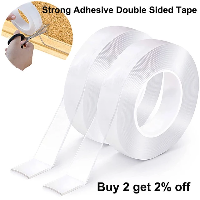Double-sided Adhesive Tape Removable  Reusable Double-sided Adhesive Tape  - 1/2/3/5m - Aliexpress