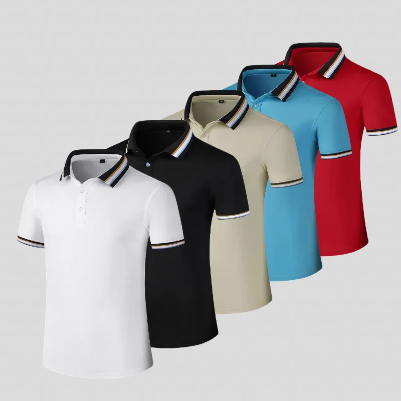 

2024 New plus size polo half sleeve for men's casual business short sleeved T-shirt for men's loose fitting and enlarged men top