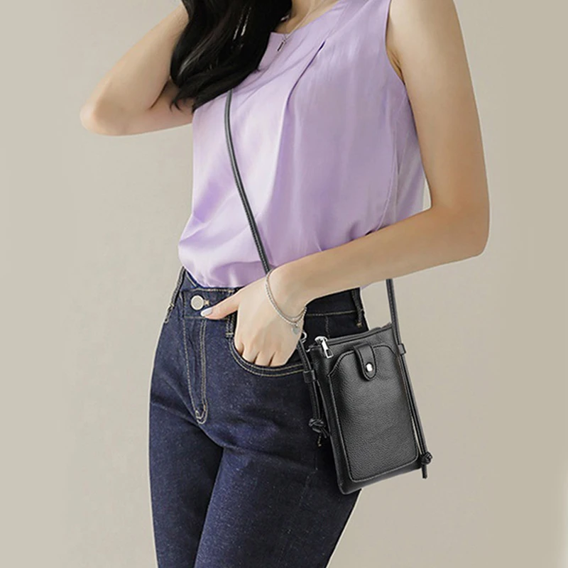 New Women Handbags Fashion Pu Leather Shoulder Bags Female Luxury Large Capacity Crossbody Bags Small Solid Zipperp Phone Purse