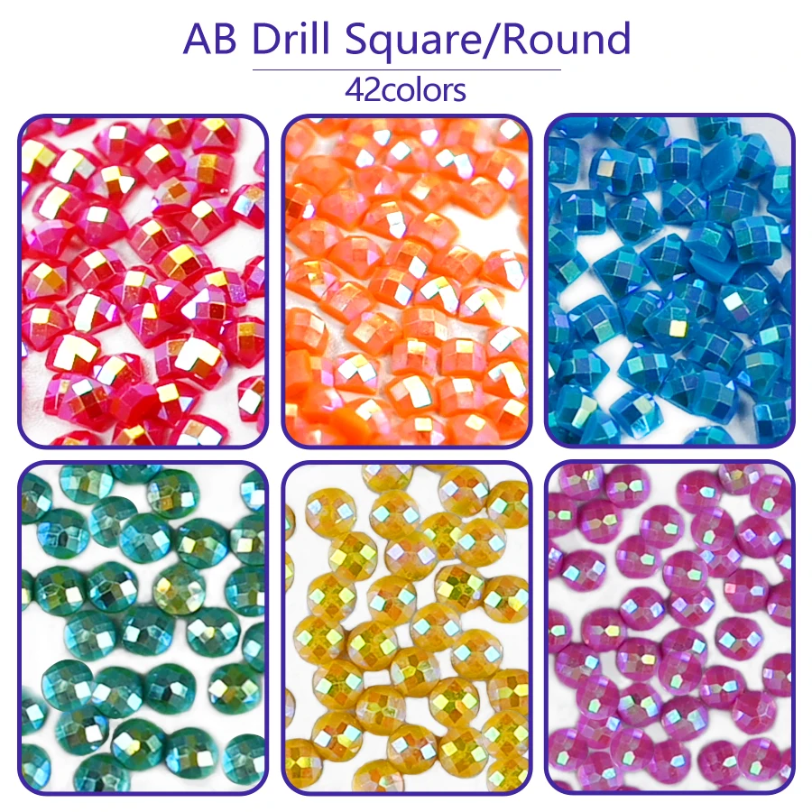 Photo Poured Glue Diamond Painting 1 Special Drill AB Crystal Glowing Drill Decoration Embroidery Handmade ASF3000